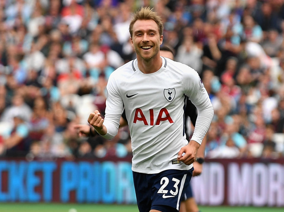 Eriksen is now the Premier League's top-scoring Dane: Getty