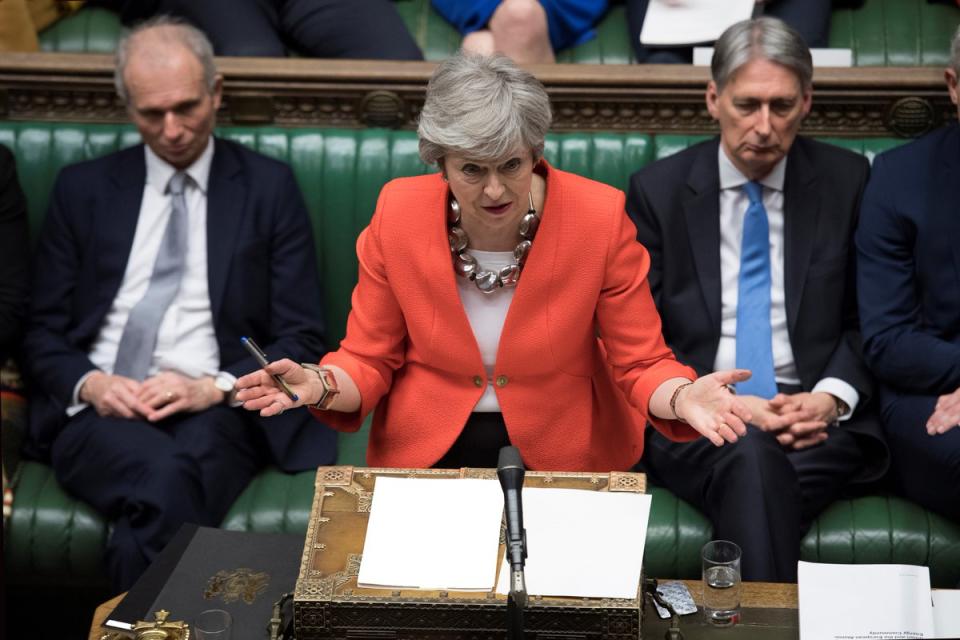 <em>Theresa May’s future is hanging in the balance after another crushing defeat in the Commons (Picture: House of Commons Press Office)</em>