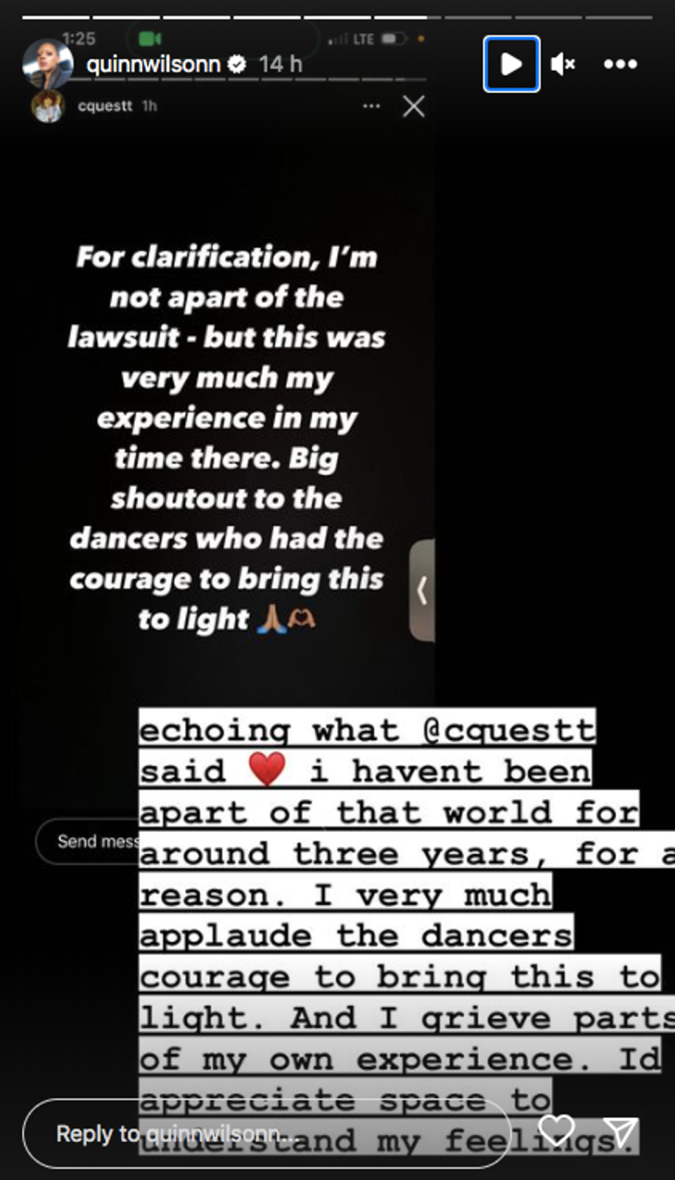 Lizzo’s former dancer and creative director speak out (Instagram / Courtney Hollinquest, Quinn Wilson)