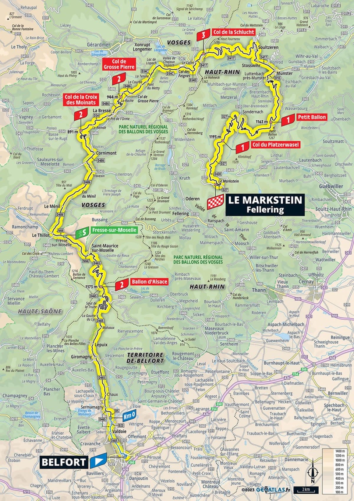 Stage 20 map (letour)