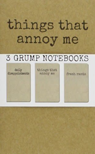 These <a href="https://amzn.to/35cMlvZ" target="_blank" rel="noopener noreferrer">Grump notebooks﻿</a> are ideal for the person who is always venting, so make sure to nudge them in the direction of this package when their turn to choose a gift comes up.