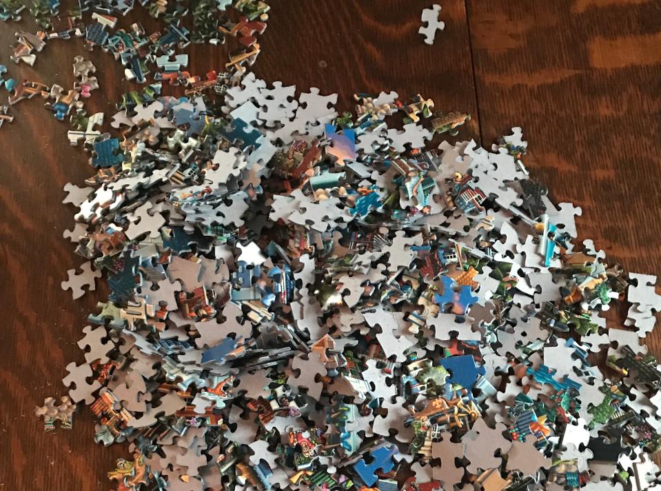 Sorry, can't come out—busy puzzling.