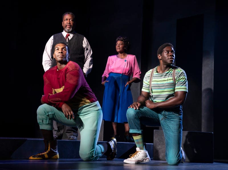 Kris Davis, left; Wendell Pierce, Sharon D. Clarke, and McKinley Belcher III.