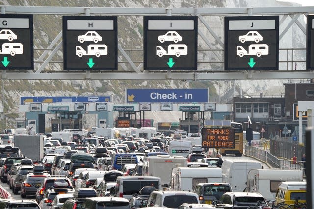 Traffic was bumper to bumper again on Saturday morning (Gareth Fuller/PA)