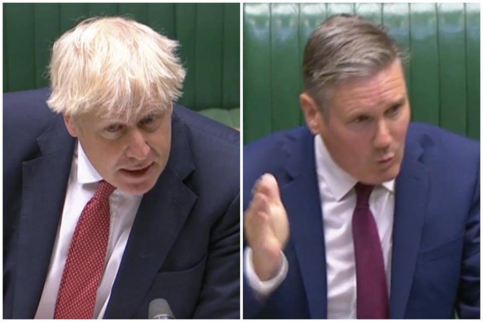 Boris Johnson was accused of 'serial incompetence' by Sir Keir Starmer. (Parliamentlive.tv)