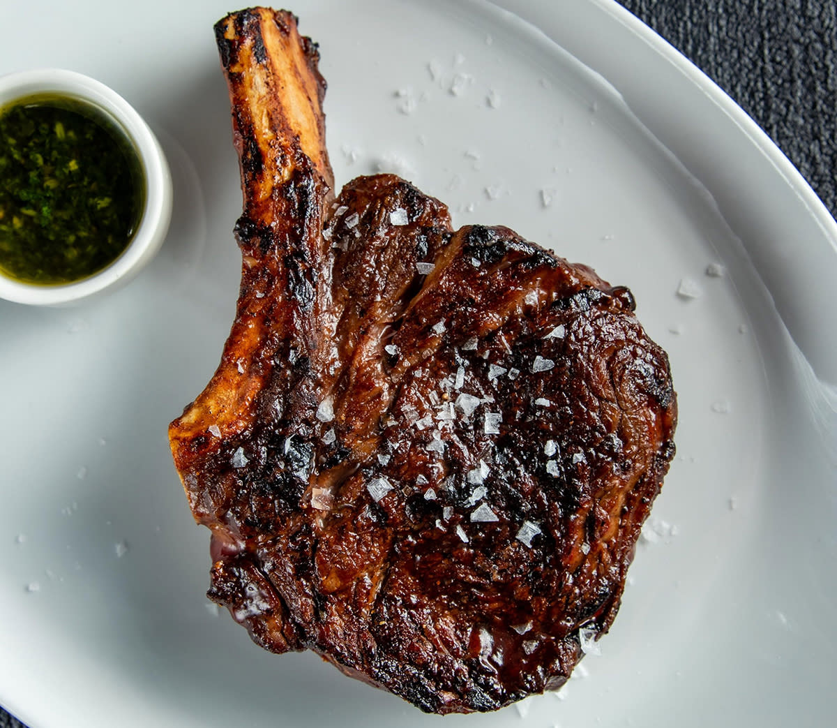 Bone-in cowgirl ribeye at STK steakhouse