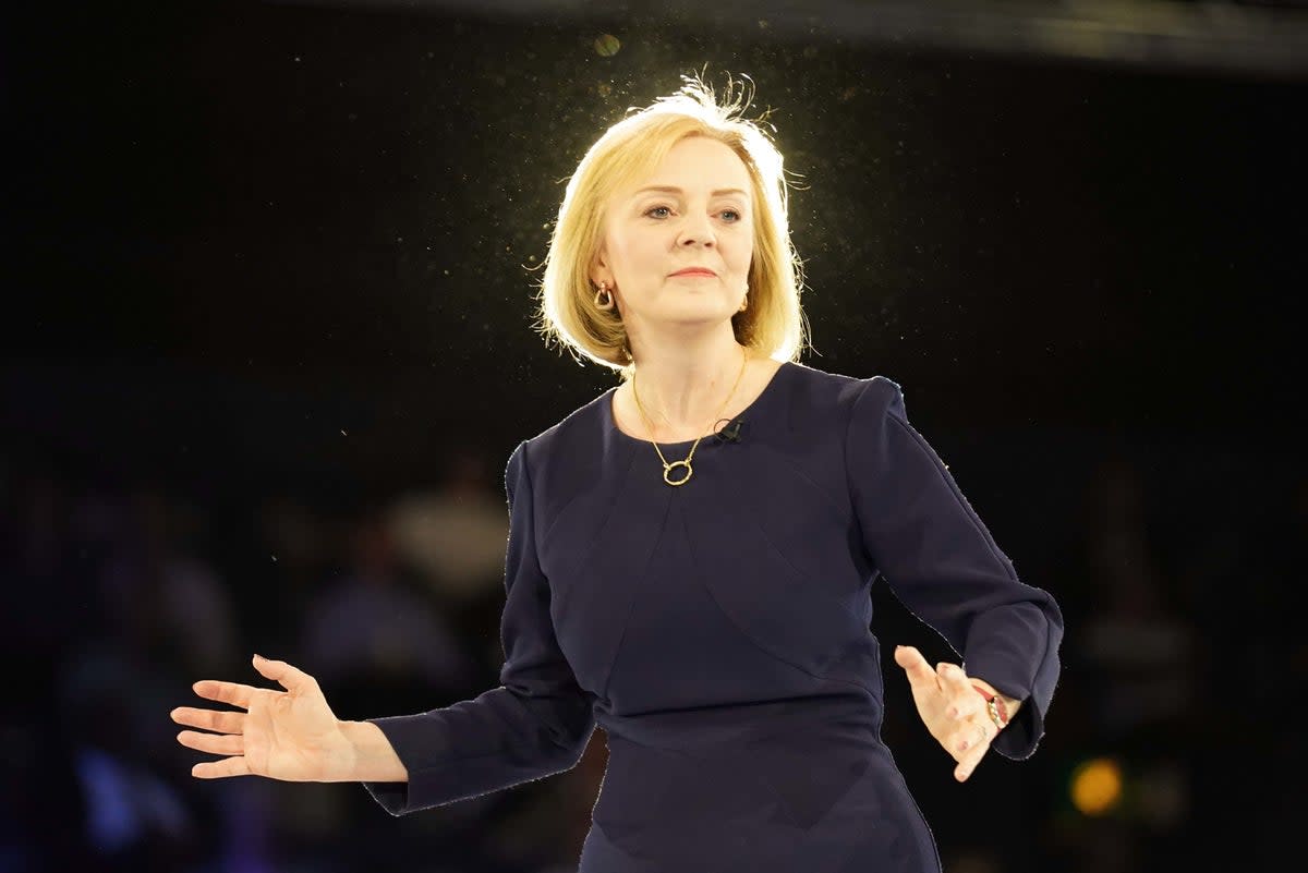 Liz Truss during a hustings event at Wembley Arena, London (Stefan Rousseau/PA) (PA Wire)