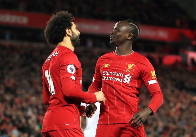 Mohamed Salah, left, and Sadio Mane