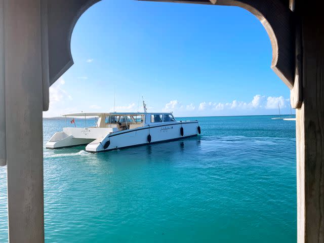 Jumby Bay, located on a private island in Antigua, has its own yachts.