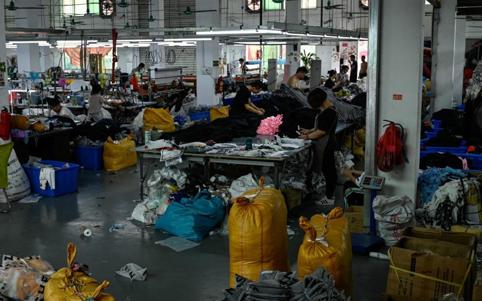 Inside the factory of a Shein supplier in Guangzhou, China.