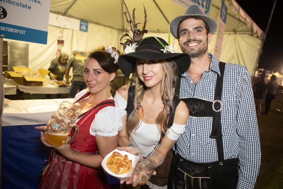 Thousands of people packed Tempe Beach Park for Four Peaks Oktoberfest on Friday, Oct. 12, 2018 in Tempe.