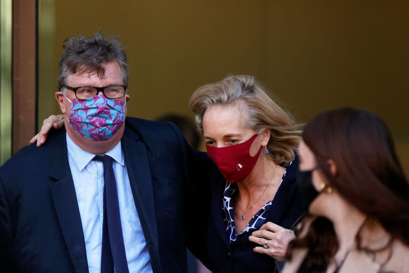 Hedge fund manager Odey leaves Westminster Magistrates' Court in London