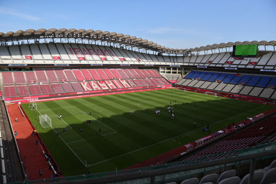 Tokyo 2020 Olympics - Soccer Football - Men - Group B - New Zealand v South Korea - Ibaraki Kashima Stadium, Ibaraki, Japan - July 22, 2021. General view inside Ibaraki Kashima Stadium before the match REUTERS/Henry Romero