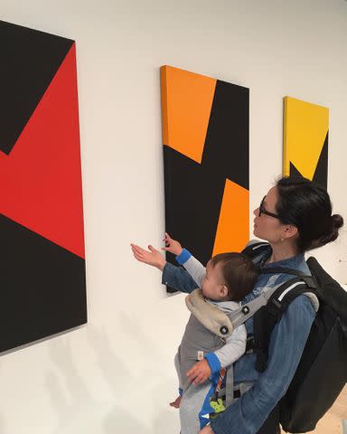 <p>Lucy Liu Instagram</p> Lucy Liu and Rockwell Lloyd Liu at the Whitney Museum of American Art in 2016.