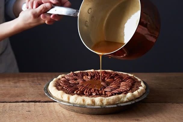 Salted Caramel Chocolate Pecan Pie