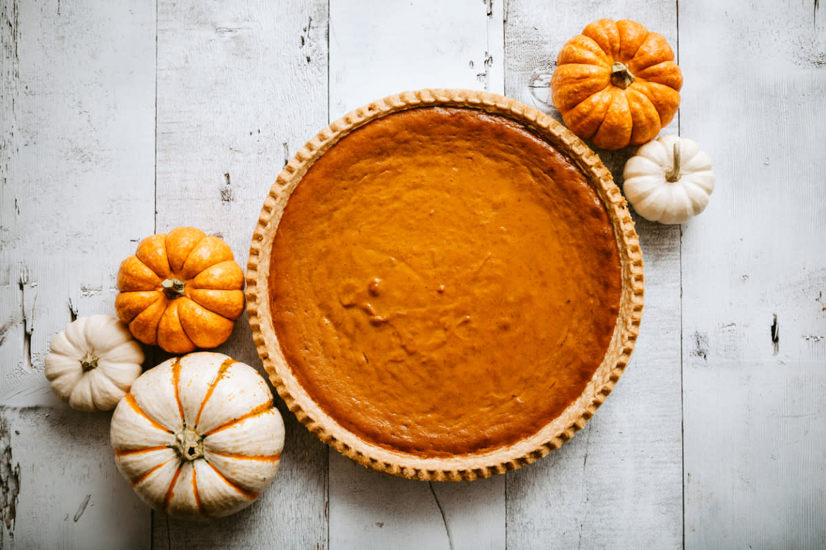 <p>iStock</p><p>This easy recipe is a lighter take on a classic pumpkin pie.</p><p><strong>Get the recipe: </strong><strong><a href="https://parade.com/26672/ginagesamondoregisterednutritionist/amy-adams-favorite-no-excuse-pumpkin-pie/" rel="nofollow noopener" target="_blank" data-ylk="slk:Easy Pumpkin Pie;elm:context_link;itc:0;sec:content-canvas" class="link rapid-noclick-resp">Easy Pumpkin Pie</a></strong></p>