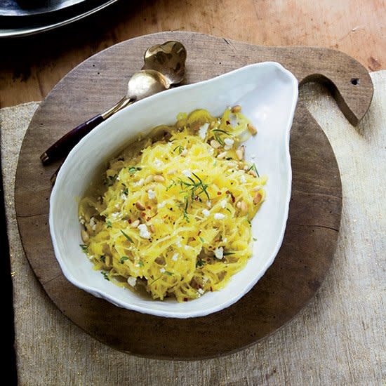 Spaghetti Squash Salad with Pine Nuts and Tarragon