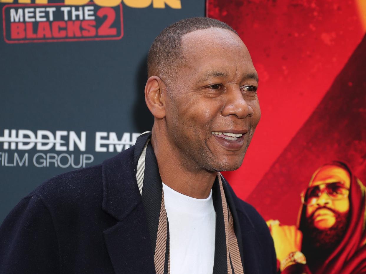 Mark Curry attends the Black Carpet Premiere of Hidden Empire's new film "The House Next Door: Meet the Blacks 2" at Regal LA Live: A Barco Innovation Center on June 07, 2021 in Los Angeles, California.