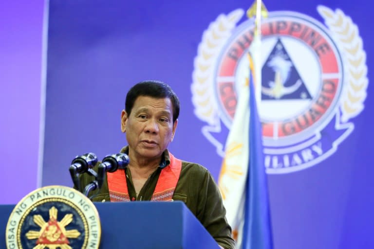 Philippine President Rodrigo Duterte said China's leaders threatened to go to war when he told them Manila planned to drill for oil in the disputed South China Sea