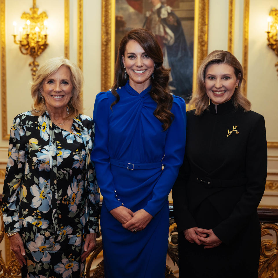 Jill Biden poses with Kate Middleton and Ukraine’s first lady ahead of King Charles’ coronation (Courtesy Kensington Palace)