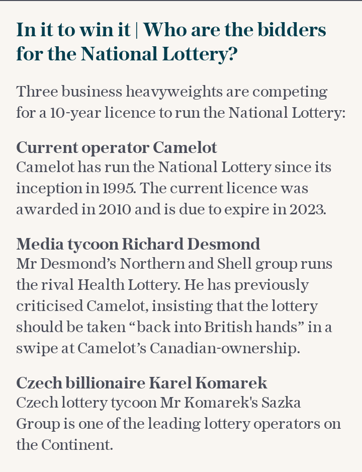 In it to win it | Who are the bidders for the National Lottery?