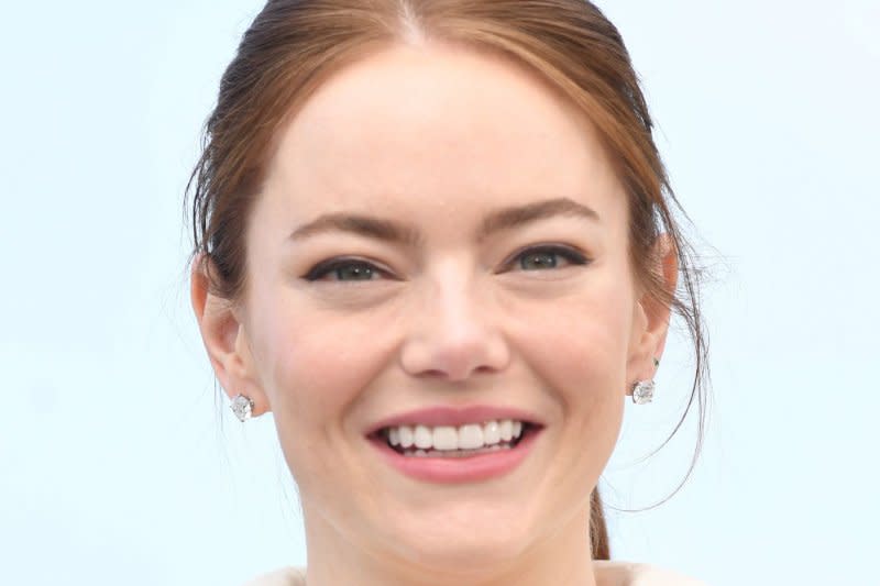 Emma Stone attends the photo call for "Kinds of Kindness" at the 77th Cannes Film Festival in France on Saturday. Photo by Rune Hellestad/ UPI