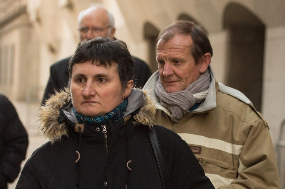 Sophie Lionnet’s mother Catherine Devallonne and father Patrick Lionnet outside the Old Bailey (Picture: PA)