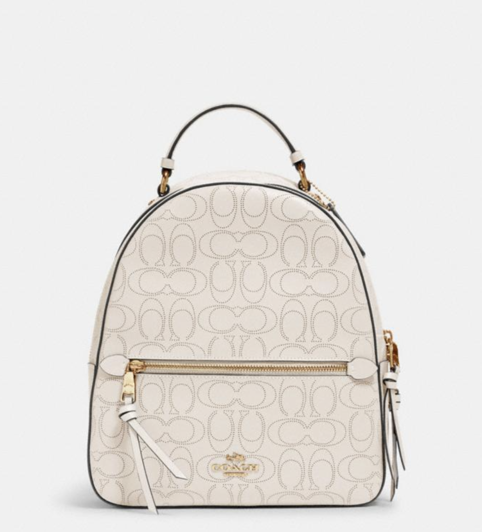 Jordyn Backpack in Chalk (Photo via Coach Outlet)