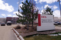 FIEL - The Torrance County Detention Facility is shown in this, Nov. 11, 2000, file photo, in Estancia, N.M. Migrants held by U.S. authorities at the detention center in rural New Mexico have endured retaliation rather than aid after reporting unsanitary conditions at the government-contracted jail, a coalition of civil rights advocacy groups said Wednesday, Sept. 28, 2022. (AP Photo/Matt York, File)