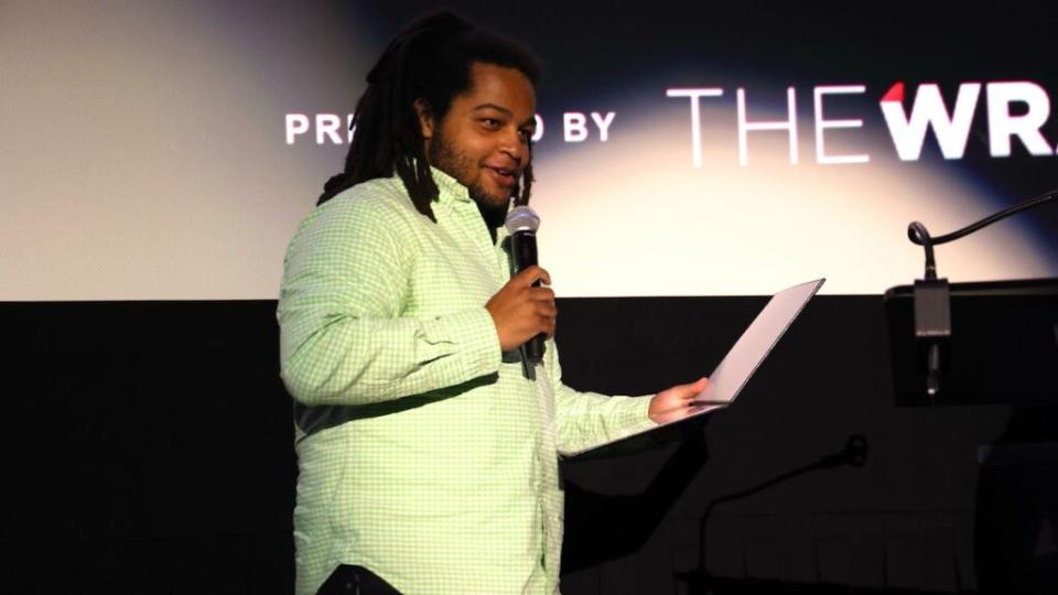 Ralph Parker III accepts the Student Film Award at the ShortList Film Festival for his film “Sammy Without Strings” (Ted Soqui for TheWrap)