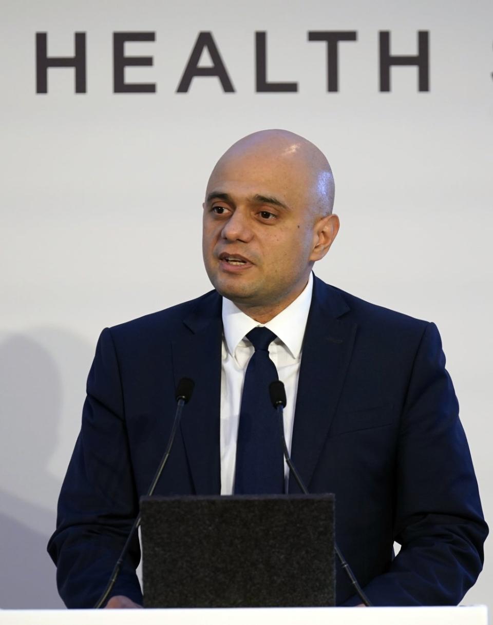 Mr Javid said two cases had been detected in the UK (Andrew Matthews/PA) (PA Wire)