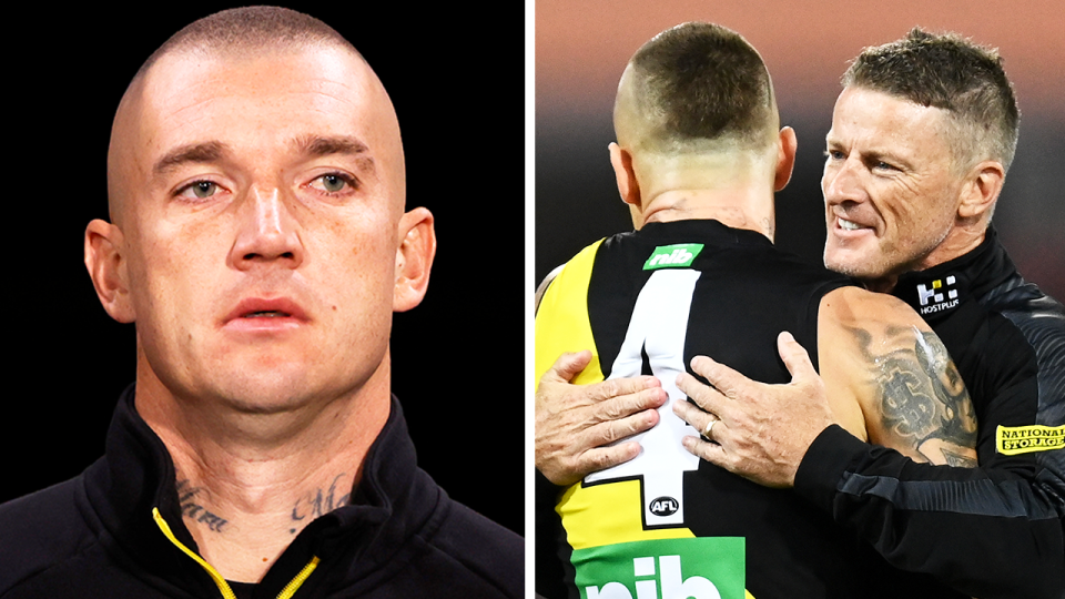 AFL superstar Dustin Martin (pictured) could be set to play on into the 2025 season after reaching out to the Gold Coast Suns. (Getty Images)