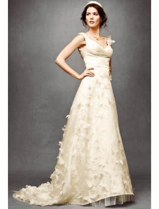 <div class="caption-credit"> Photo by: Courtesy of BHLDN</div>Ethereal Monarch Gown, $800, BHLDN.com <br> <br> More from <i><b>Lucky</b></i>: <br> <a rel="nofollow noopener" href="http://www.luckymag.com/beauty/2011/12/15-Secrets-From-Top-Dermatologists?mbid=synd_yshine" target="_blank" data-ylk="slk:Secrets from Top Dermatologists;elm:context_link;itc:0;sec:content-canvas" class="link ">Secrets from Top Dermatologists</a> <br> <a rel="nofollow noopener" href="http://www.luckymag.com/blogs/luckyrightnow/2012/09/50-Unique-Engagement-Rings?mbid=synd_yshine" target="_blank" data-ylk="slk:50 Unique Engagement Rings;elm:context_link;itc:0;sec:content-canvas" class="link ">50 Unique Engagement Rings</a> <br>