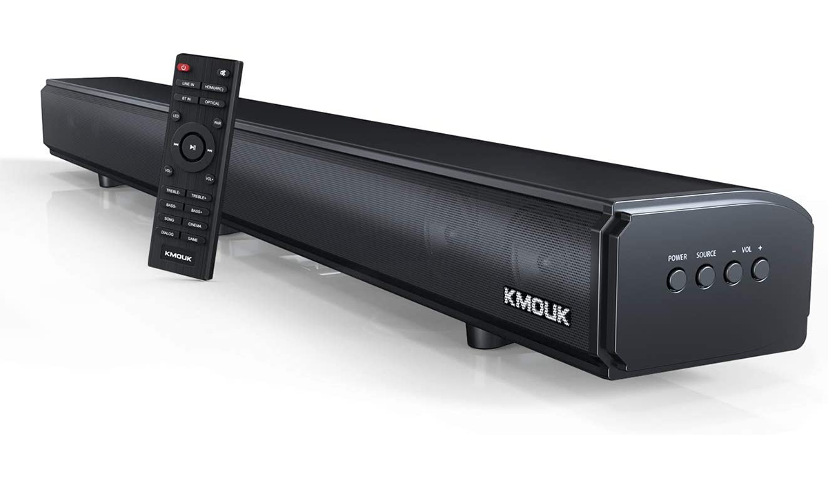 The Kmouk Soundbar helps you hear it the first time! (Photo: Amazon)