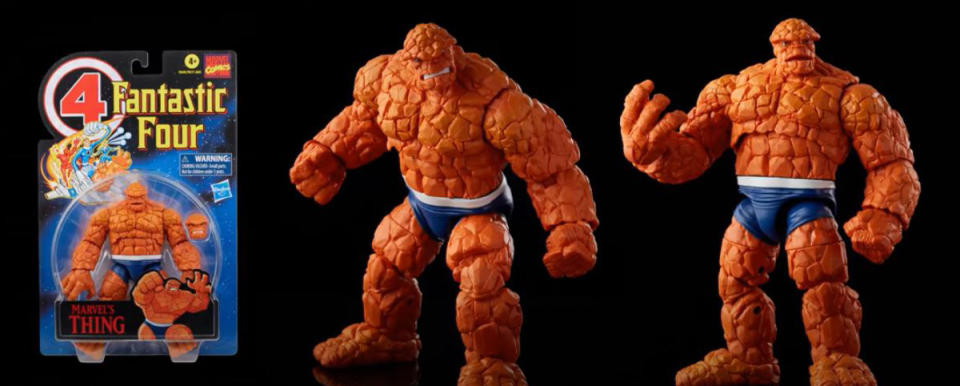 Marvel Legends The Thing Fantastic Four retro action figure.