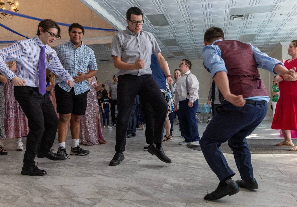 Students dance during VIP Prom on Saturday at Potomac Manor Event Center.