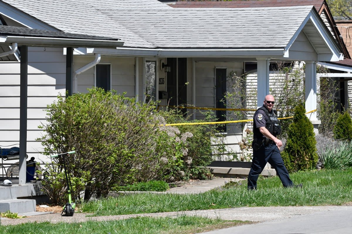 Louisville police execute a search at the suspect’s home (Copyright 2023 The Associated Press. All Rights Reserved.)