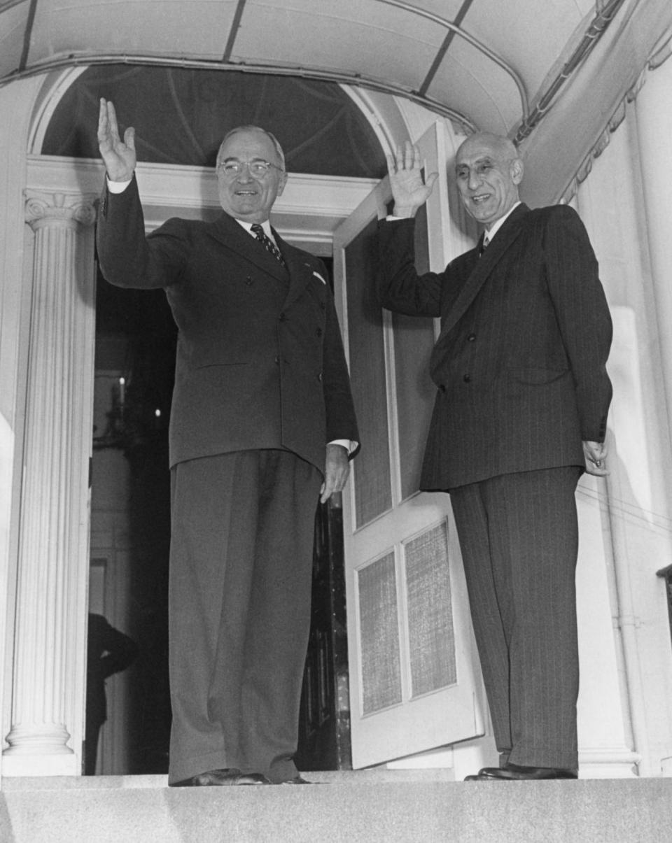 President Truman with Amir-Entezam’s hero, Mohammed Mossadegh, in Washington in 1951 (Alamy)