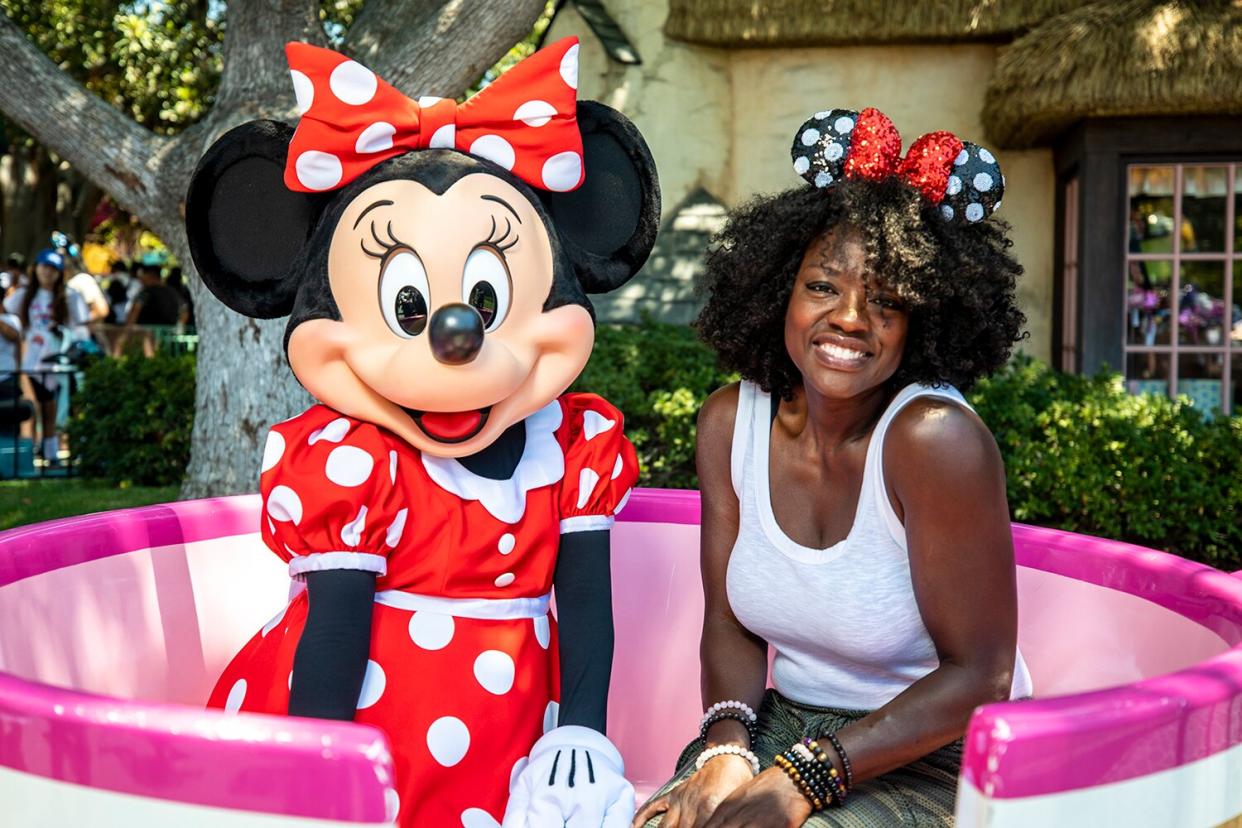 Viola Davis visits Disneyland on July 11, 2022 in Anaheim, California.