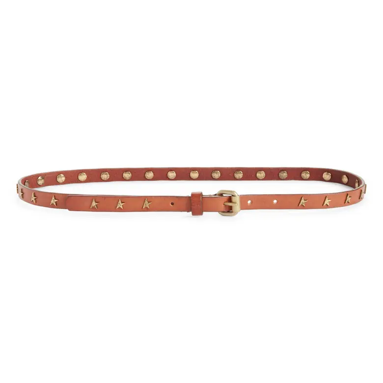 Golden Goose Molly Star Stud Leather Belt