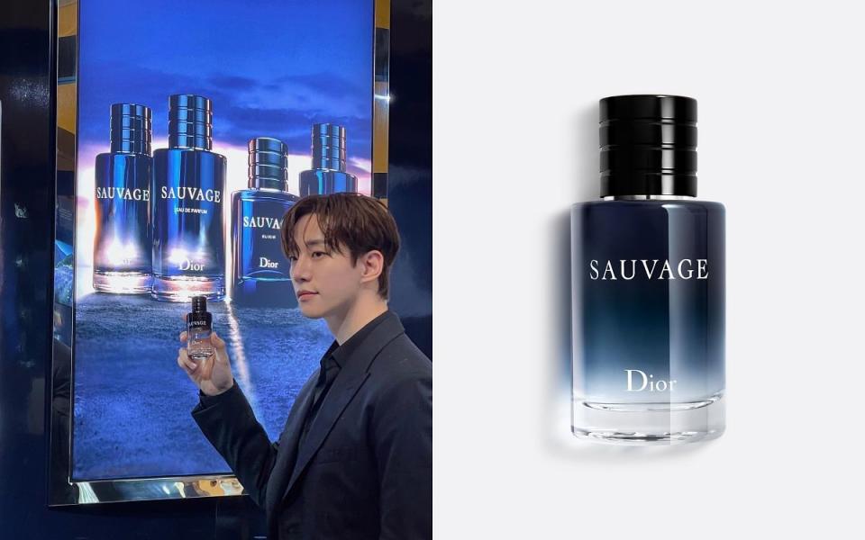 2PM俊昊，喜歡的香水正是自己代言的「SAUVAGE曠野之心淡香水」  圖片來源：IG@le2jh、Dior