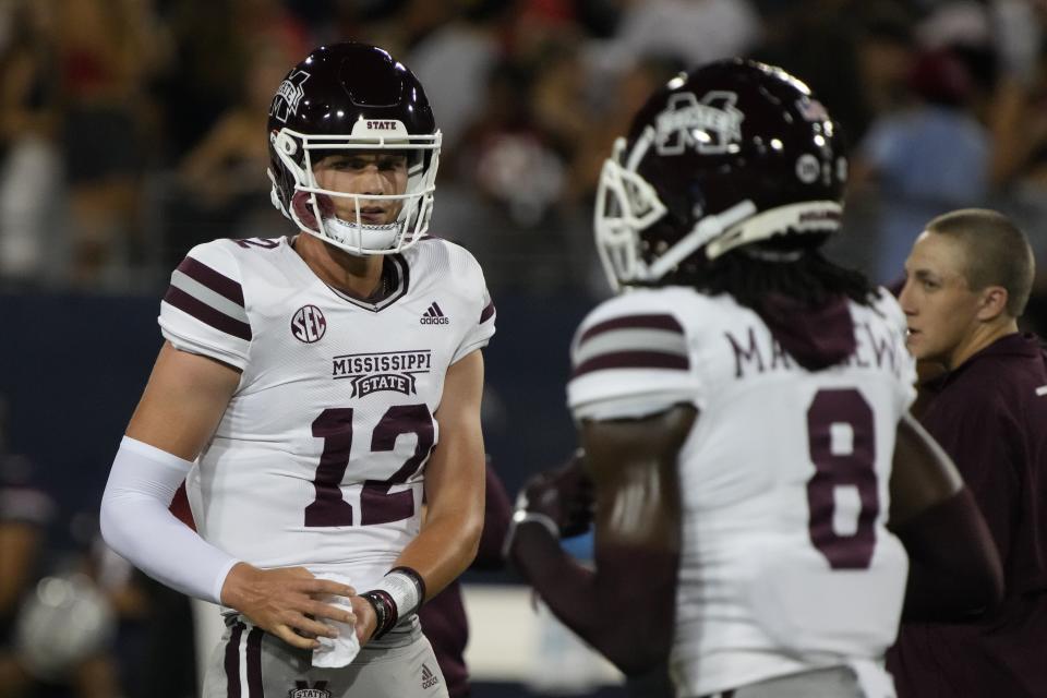 Baylor quarterback Saywer Robertson spent two seasons at Mississippi State before transferring to Baylor. He will be under center for the Bears when Baylor and Utah meet in Waco Saturday morning. | Rick Scuteri, Associated Press