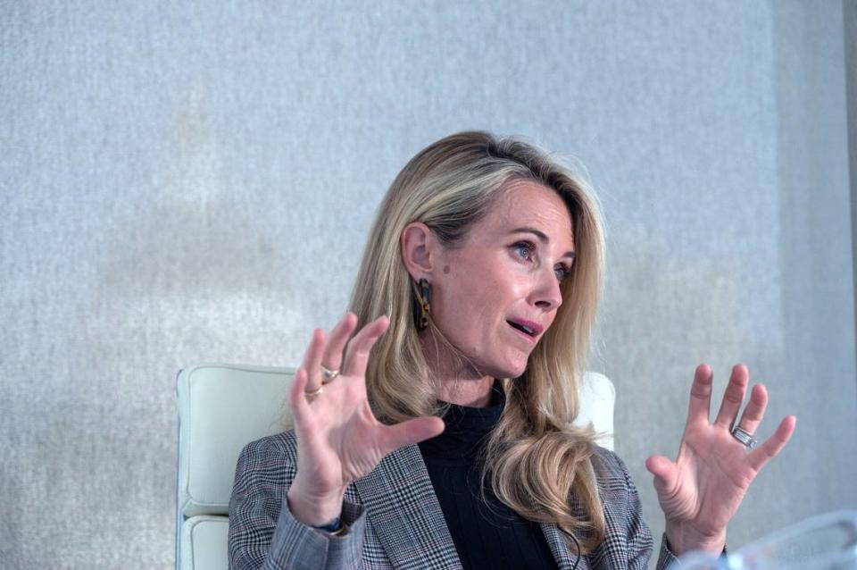 California First Partner Jennifer Siebel Newsom talks during an exclusive interview in September about her efforts to highlight the social and financial inequalities faced by working women and mothers.