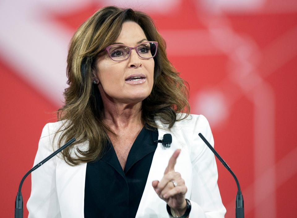 Former Alaska Gov. Sarah Palin addresses the Conservative Political Action Conference (CPAC) in 2015.