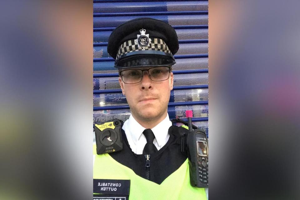 Pc Outten was stabbed in Leyton, east London, in August last year (Met Police)