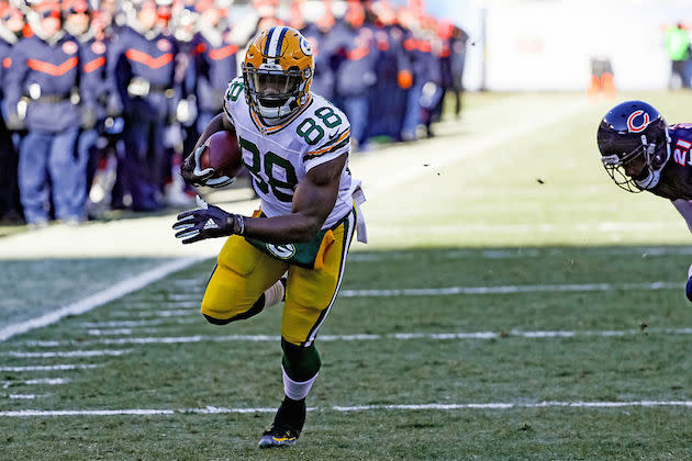 Ty Montgomery melted the Bears in frigid conditions. (Getty)