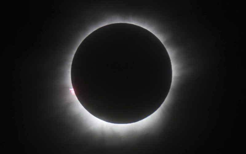 This photo taken on March 9, 2016, shows a total solar eclipse in Belitung, Indonesia. Another total solar eclipse will take place across various parts of the U.S. on Aug. 21, 2017. Photo from The Associated Press.