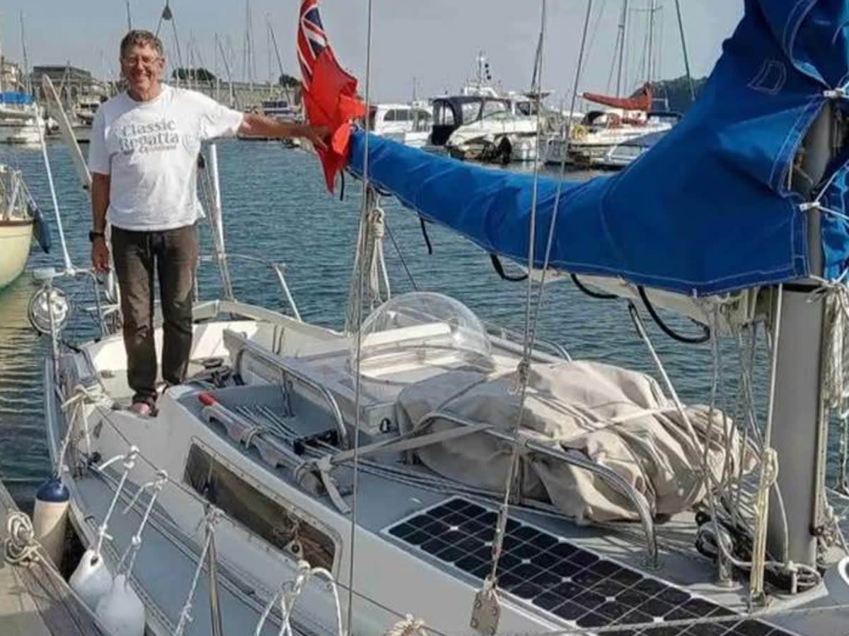Duncan Lougee on his yacht, the Minke (Facebook )