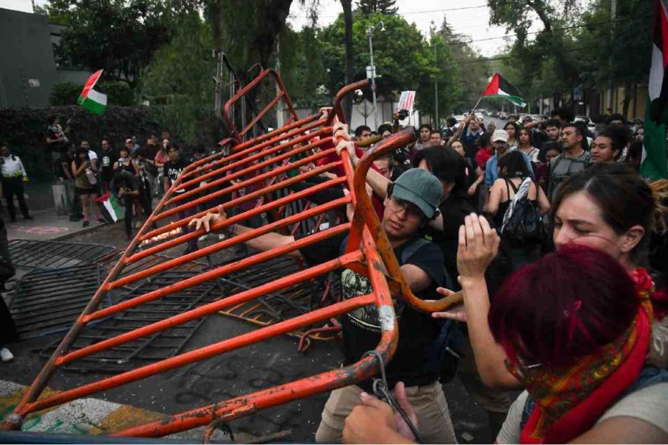 Protesta propalestina en la embajada de Israel