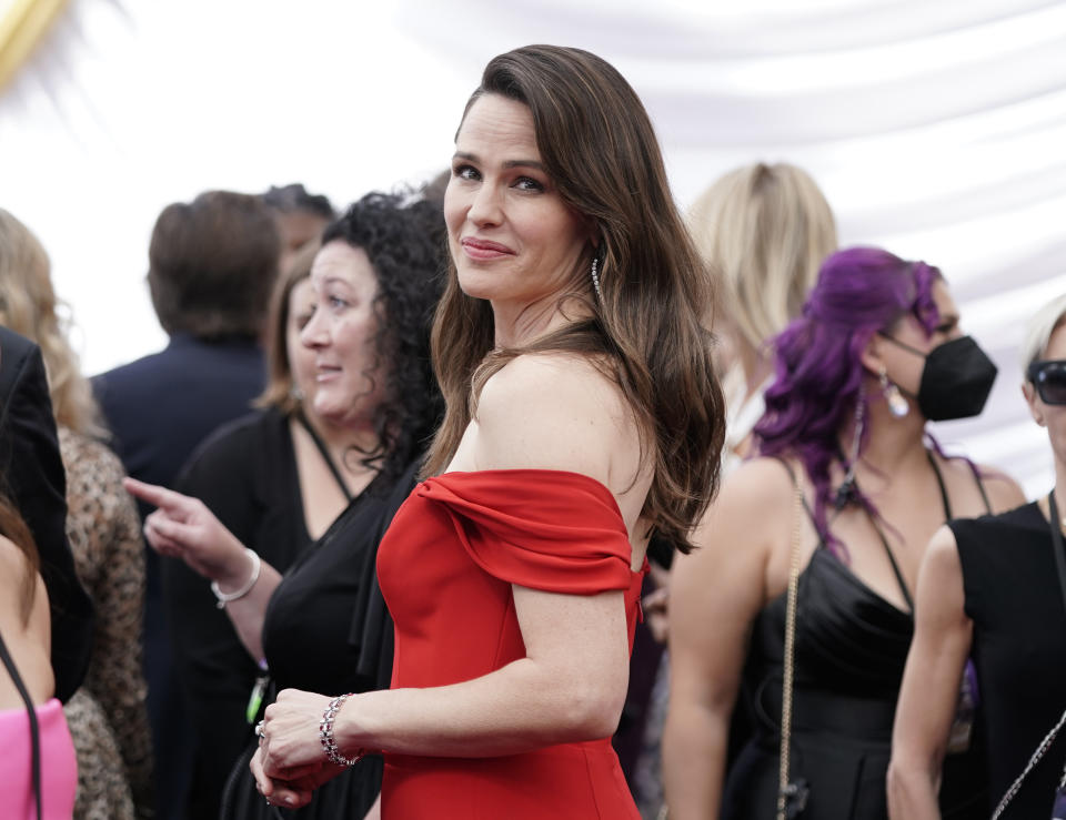 FILE - Jennifer Garner arrives at the Oscars on Sunday, March 27, 2022, at the Dolby Theatre in Los Angeles. Garner turns 51 on April 17. (AP Photo/Jae C. Hong, File)